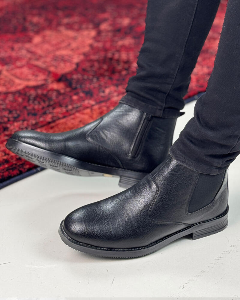 مشکی چرم چروک